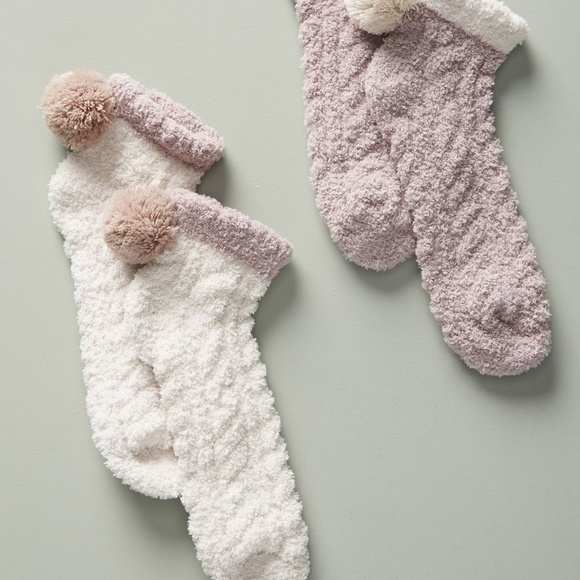 Anthropologie X Lemon Pom Cable-Knit Socks set - Picture 3 of 6